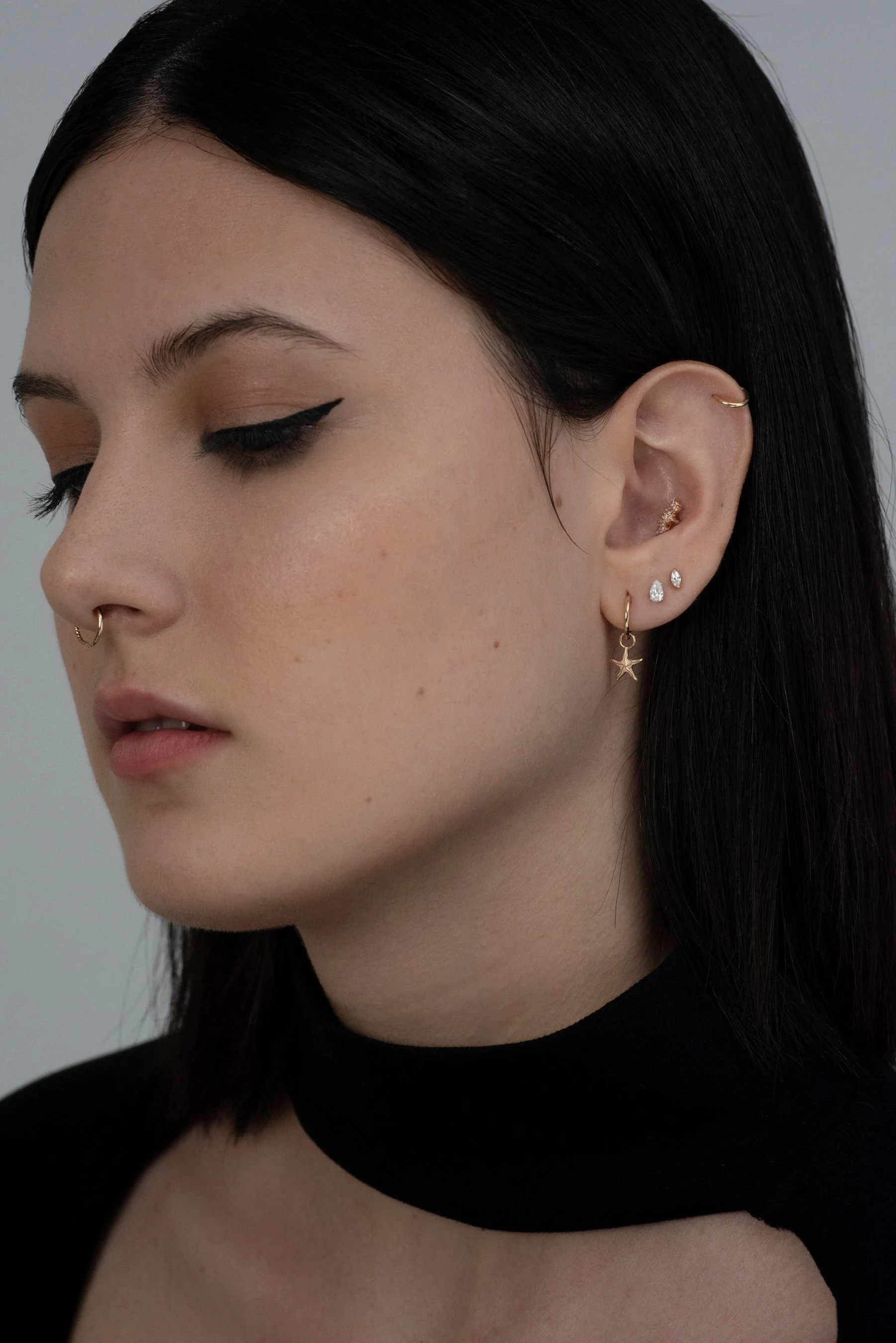 14K Solid Gold Marquise Stud - Image 10