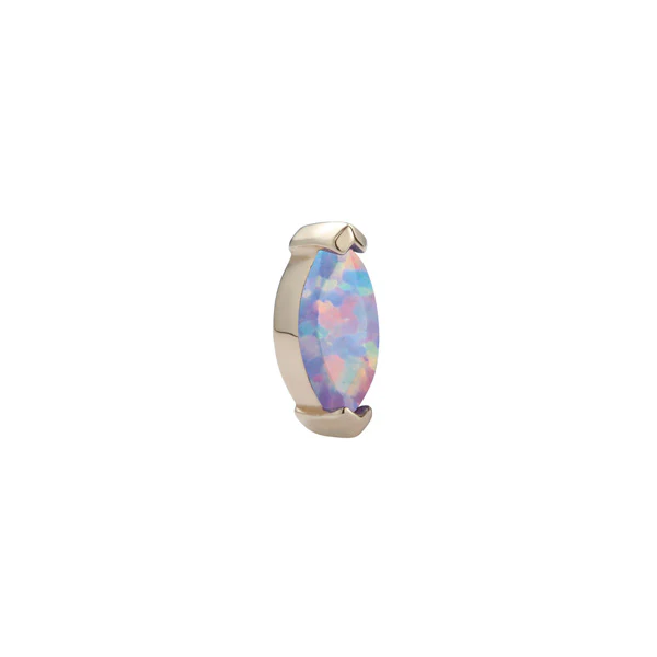 14K Solid Gold Marquise Stud - Image 7