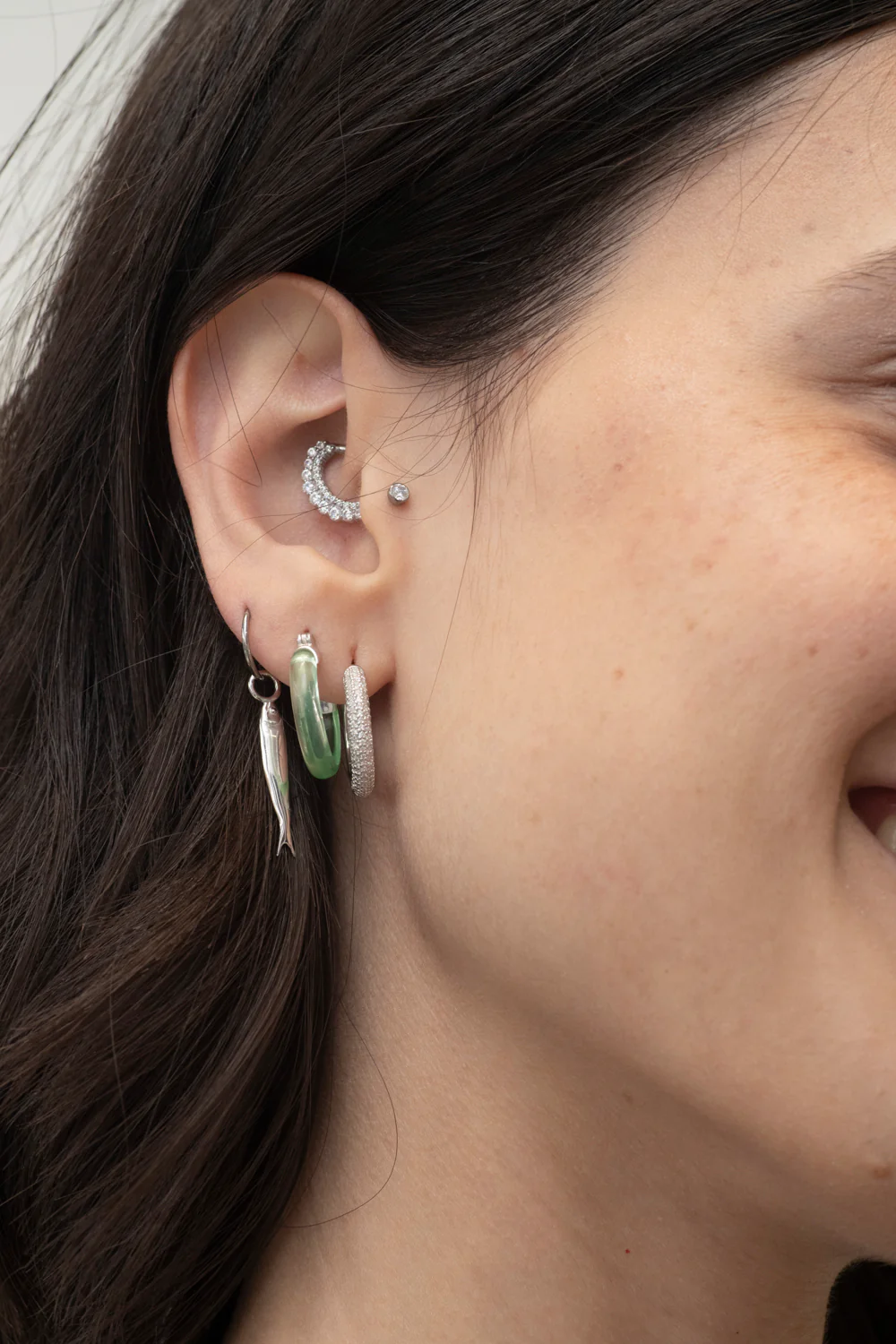 Candy-Colored Resin Hoop Earrings - Image 4