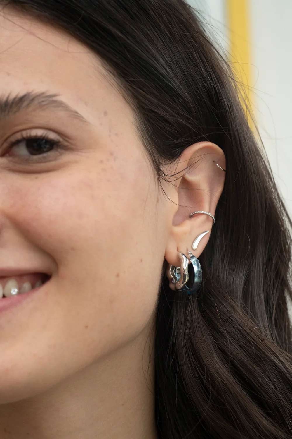 Candy-Colored Resin Hoop Earrings - Image 6